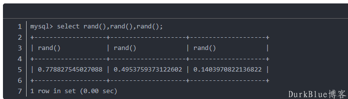 mysql获取指定区间的随机小数保留三位小数ROUND()